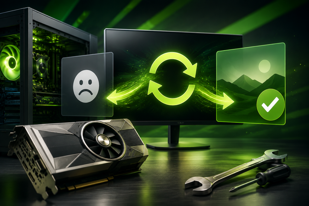 rull tilbake nvidia driver kopperud nordic